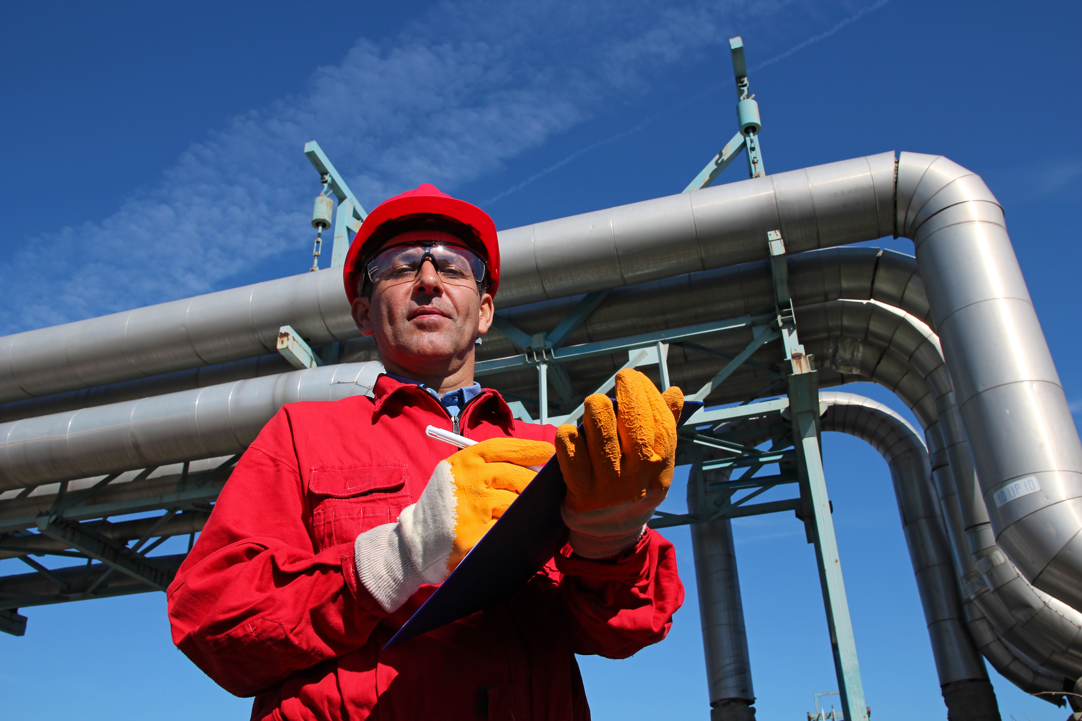 Inspector at refinery